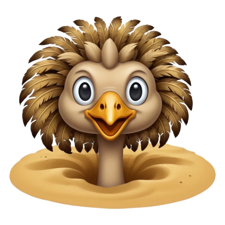 ostrich head in the sand sticker