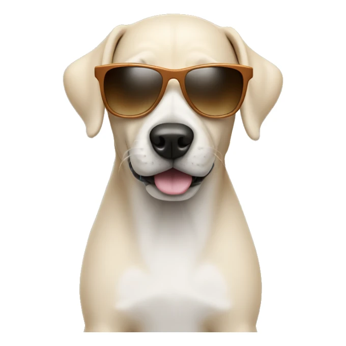 Dog with sun glasses  sticker