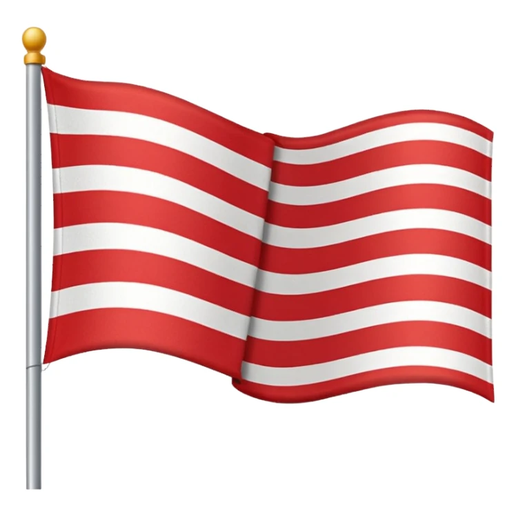 White red white flag sticker