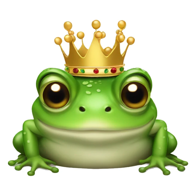 frog with crown with text kelas king sticker