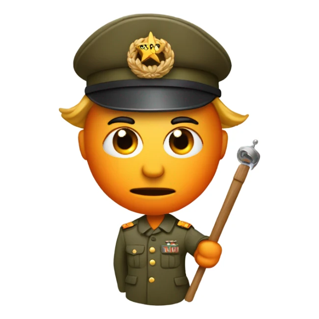 a orange as a dictator  sticker