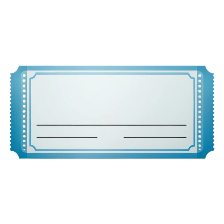 blank concert ticket sticker