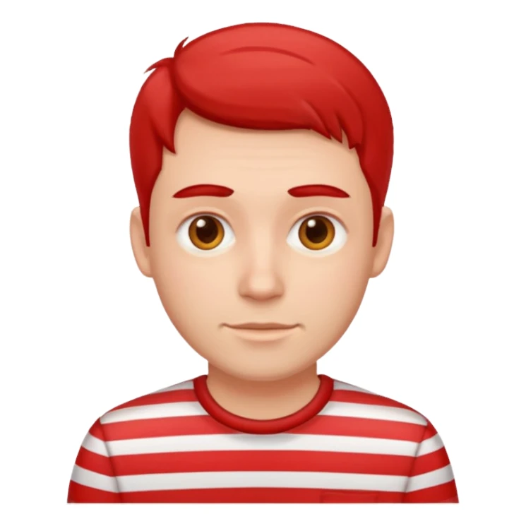 Men  with Shirt red Striped  sticker