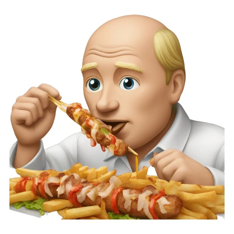  Vladimir Poutine eating a kebab sticker