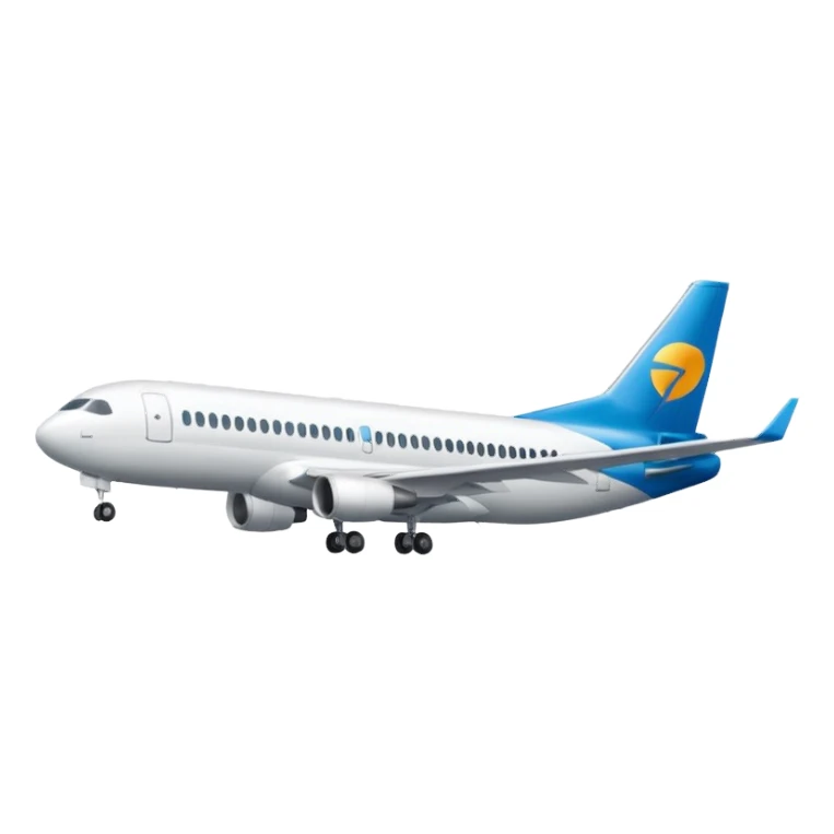 A commercial airplane with the Framer logo on the tail wing. sticker
