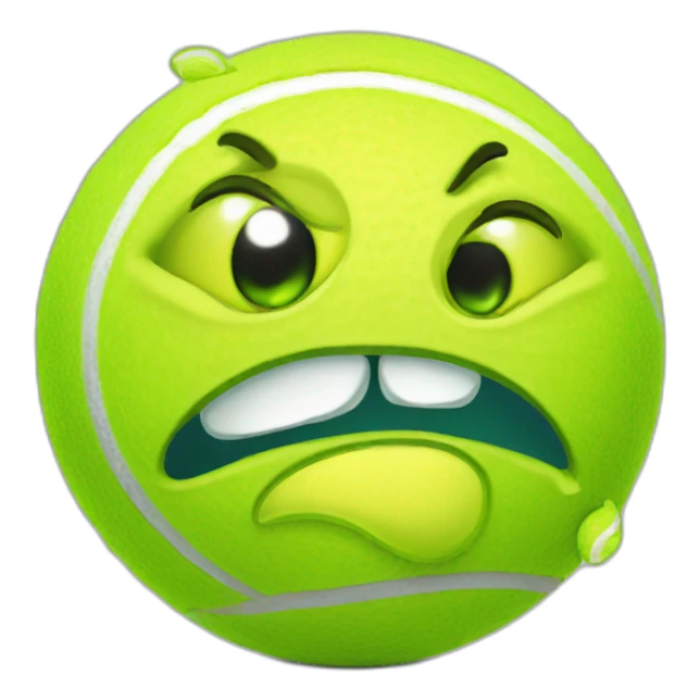tennis ball crying sticker