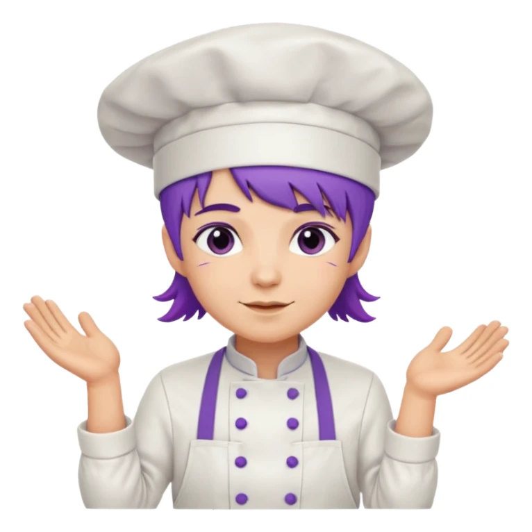 purple haired chef sticker