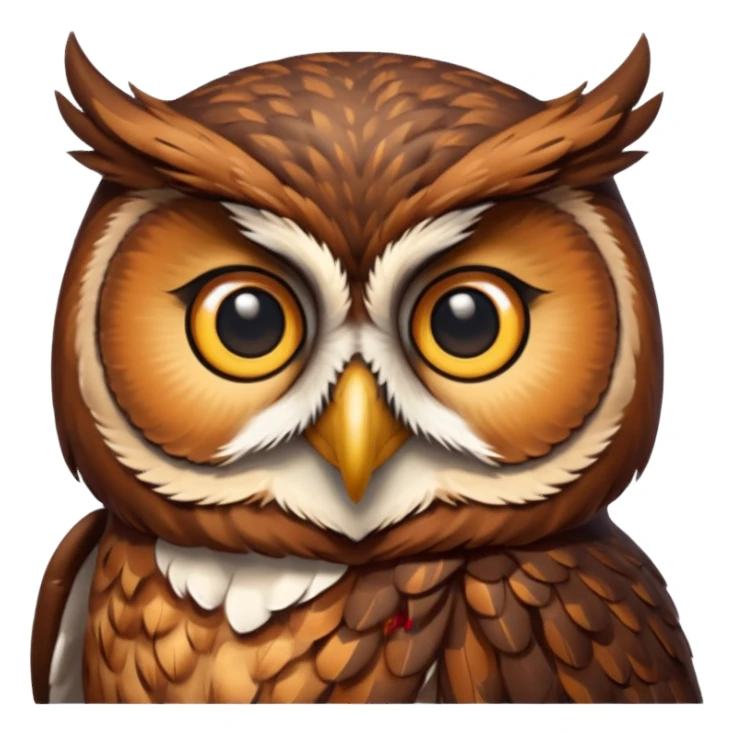 writing owl sticker
