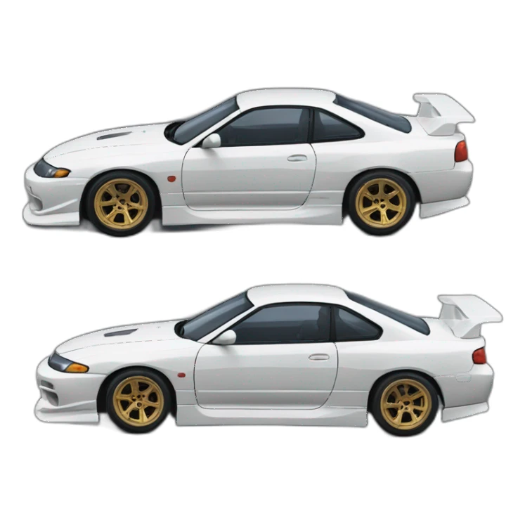 Two Nissan Silvia S15 drifting side by side sticker