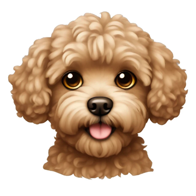 Brown maltipoo dog sticker