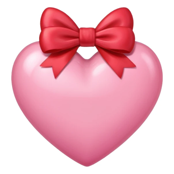 A pink heart with bow sticker