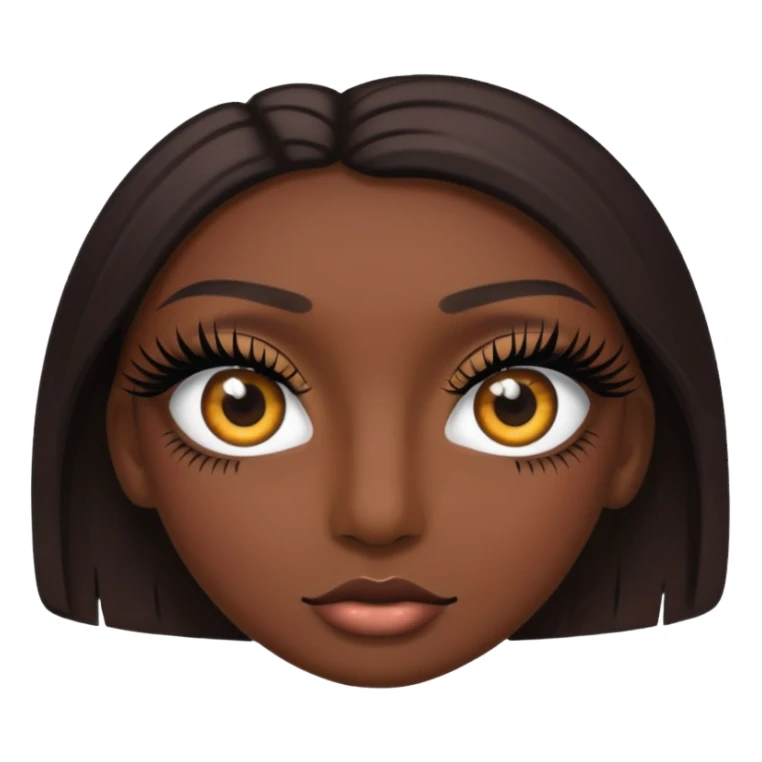 eyelash strip above an open eye sticker