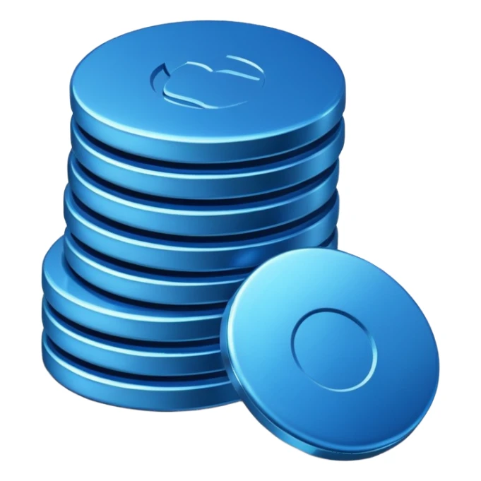 blue coins credit package sticker