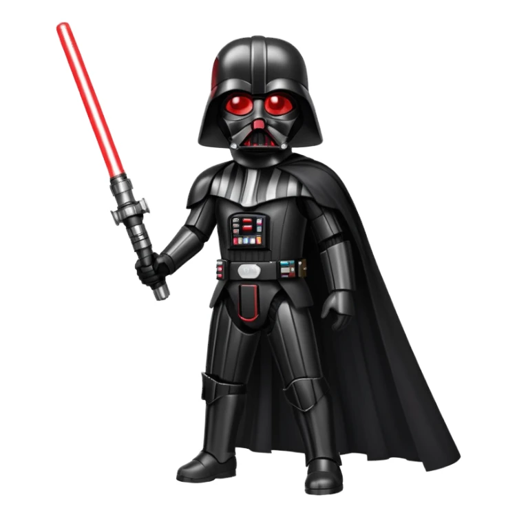 Darth Vader with the red light saber sticker