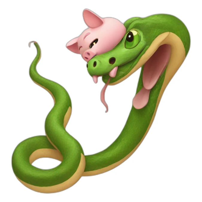 Snake WITH pig sticker