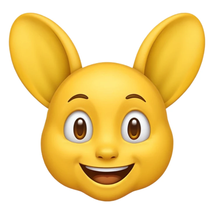 Emoji with huge ears sticker