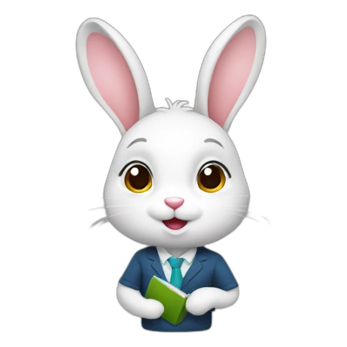 A cute rabbit as a teacher sticker