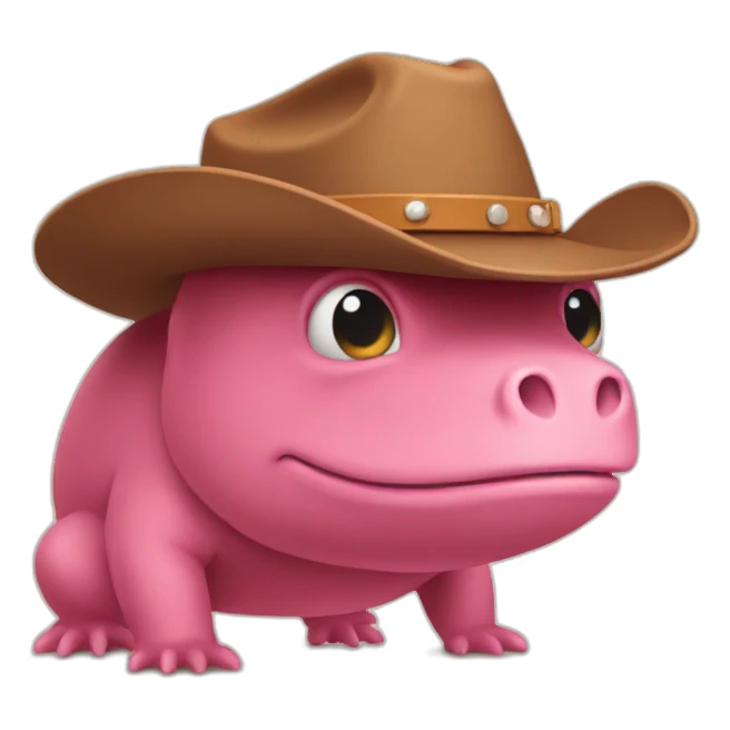 Slowpoke with cowboy hat sticker