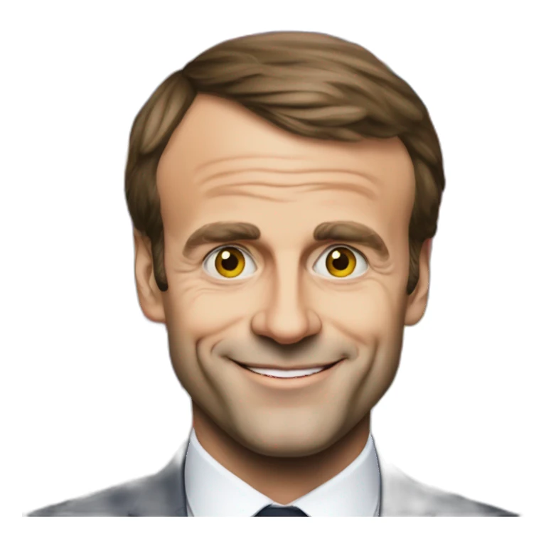 Macron avec une tête de clown sticker