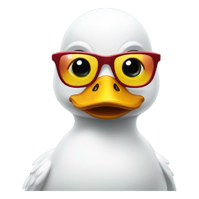A duck with cool glasses  sticker