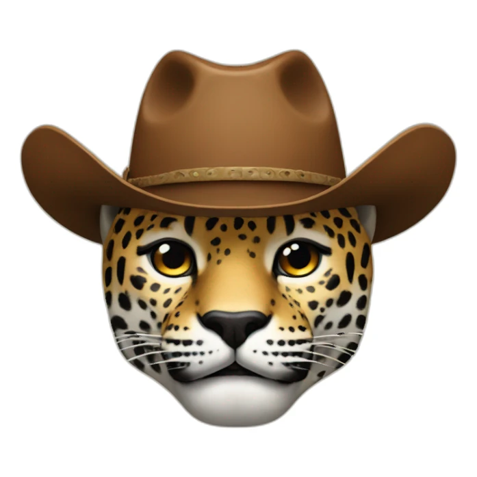 Jaguar cowboy hat sticker