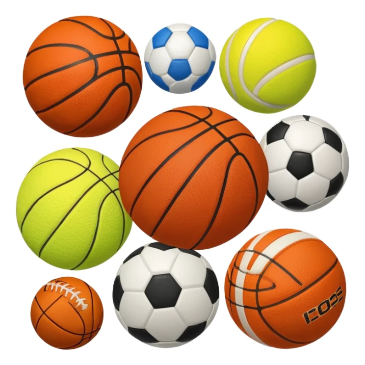 balls from different sports sticker