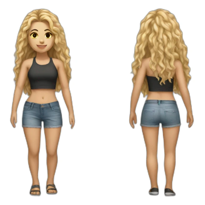 shakira realistic full body sticker