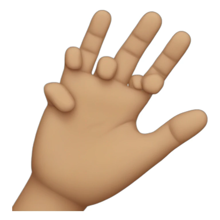 Four-finger raise sticker