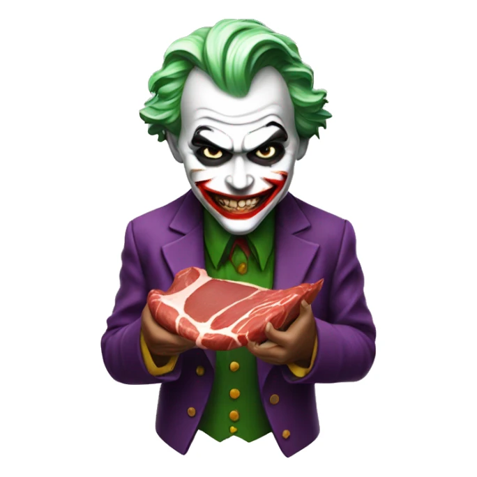 joker eating raw meat sticker