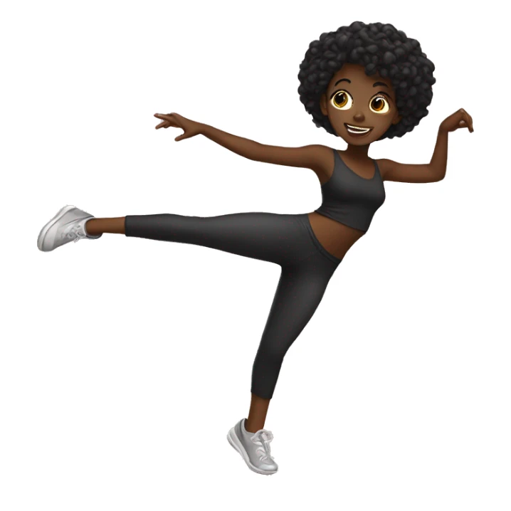 black girl dancing sticker