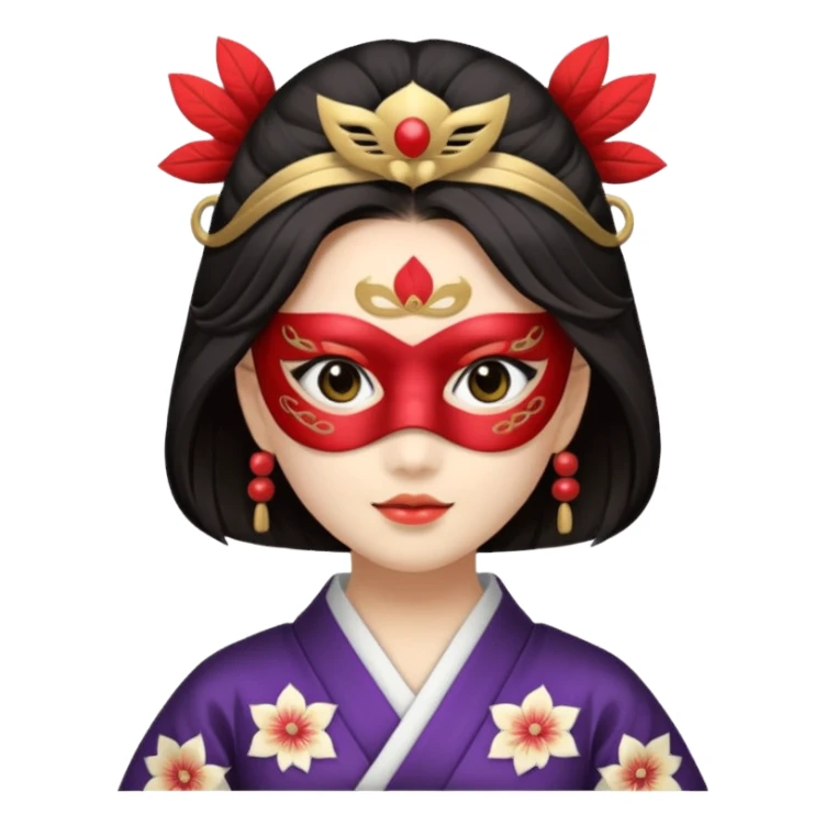 japanese princess with mask sticker