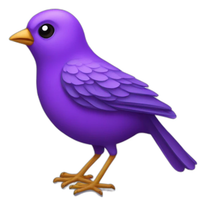 purple bird sticker