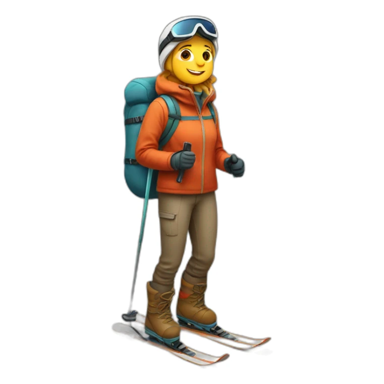 alpine landfolk skier full body sticker