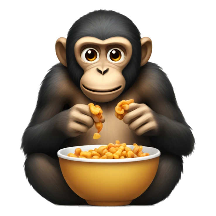 Monkey eating hot chetoes sticker