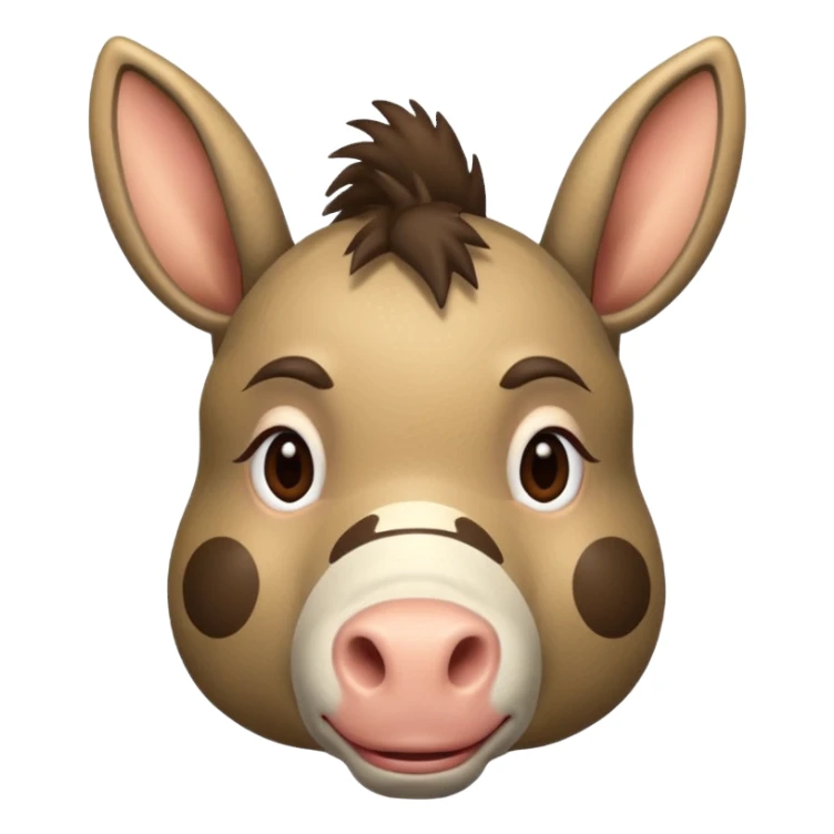 polka dots human body and donkey face sticker