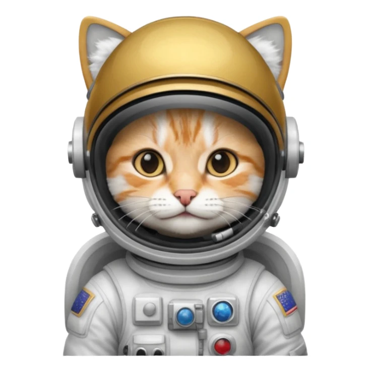 helmet closed Astronaut rides cat sticker