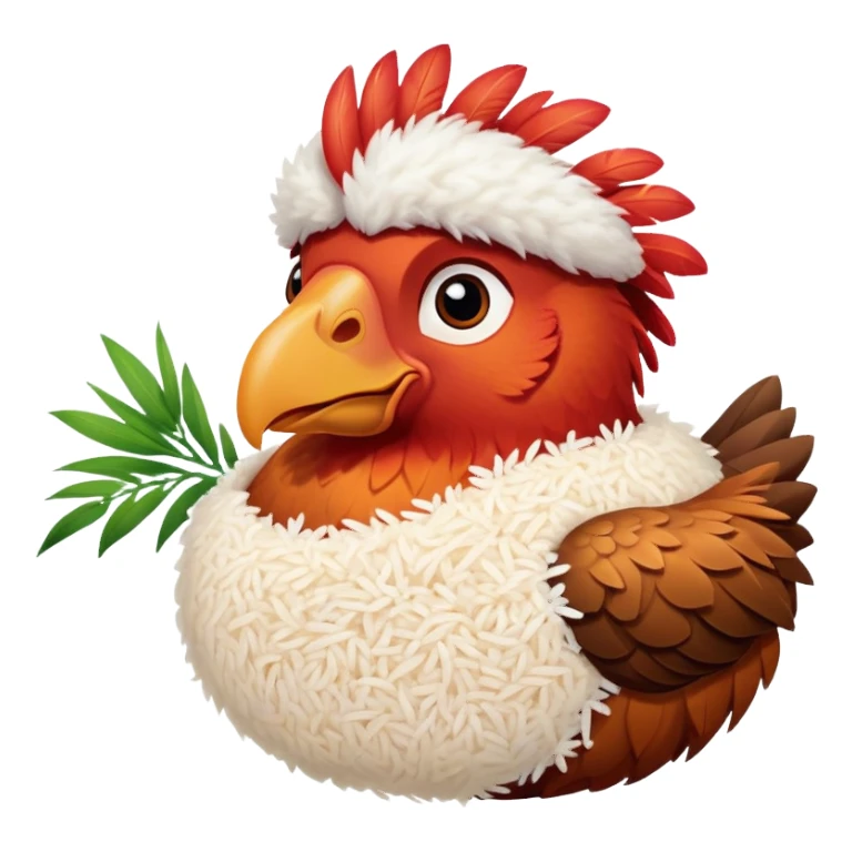 Heihei from Moana with rice sticker