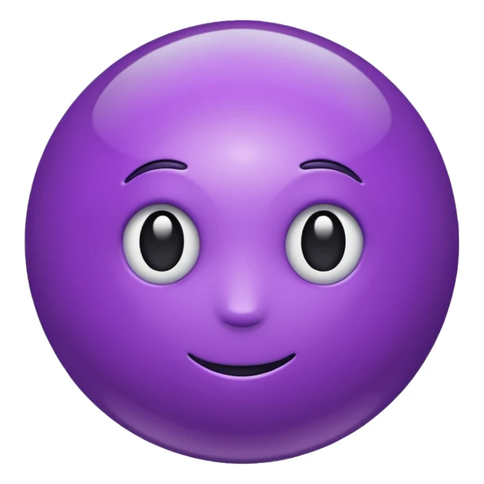 glossy violet sphere, cool purple depth sticker