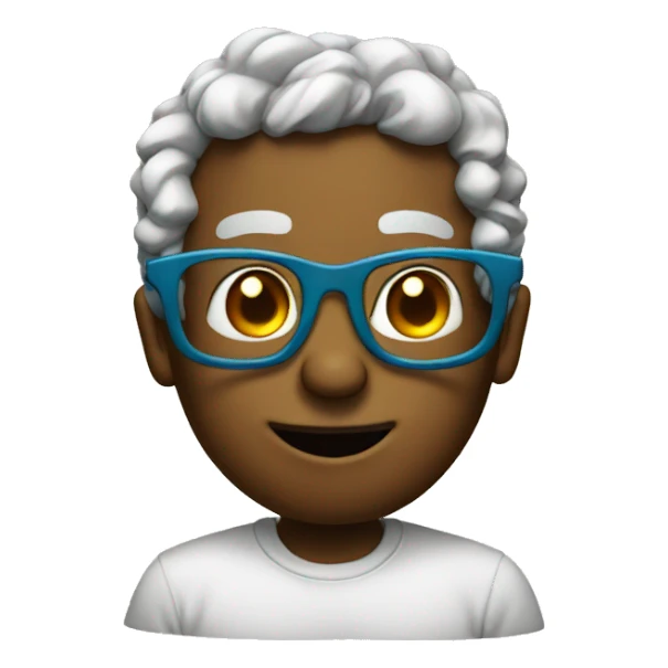 poo with glasses sticker