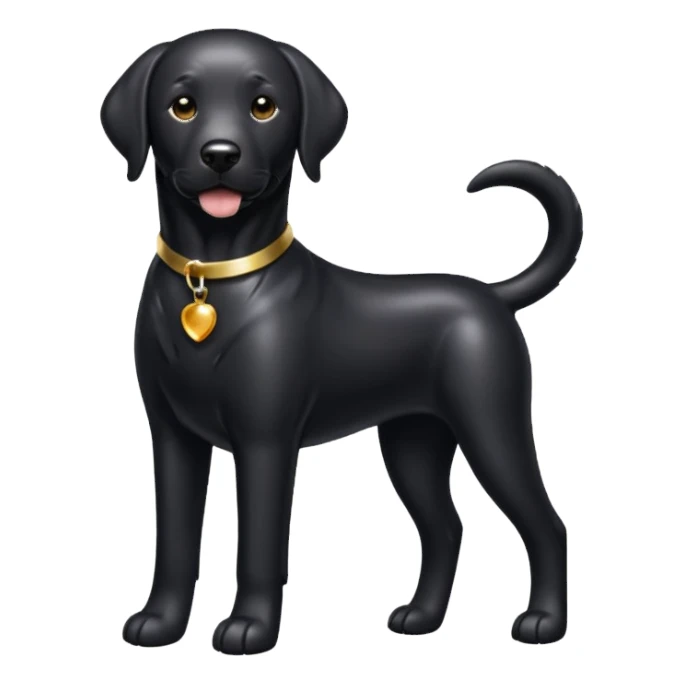 Black lab with shiny metallic fur sticker