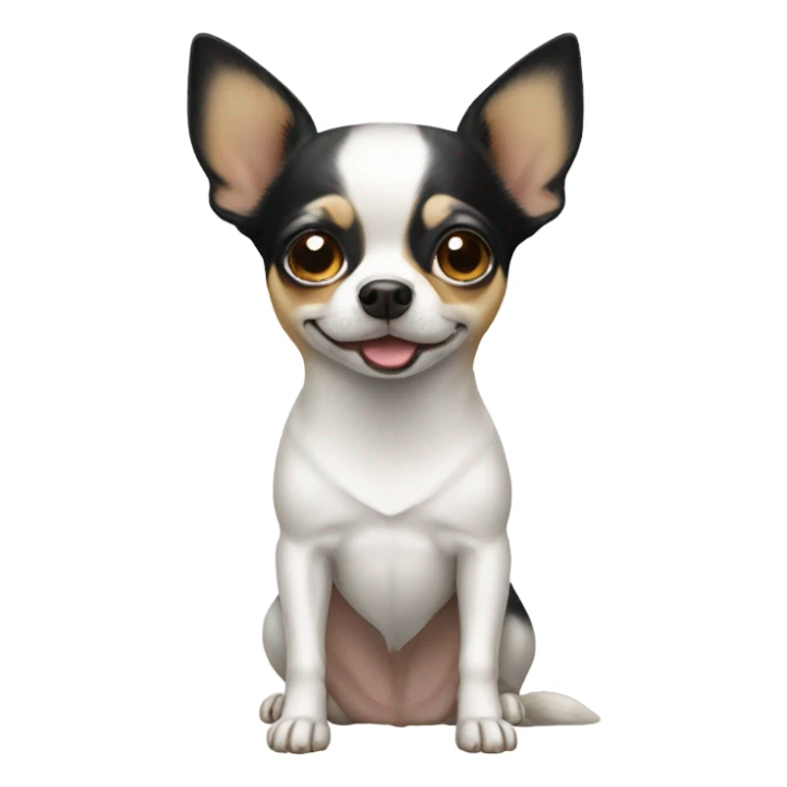 white realistic chihua sticker