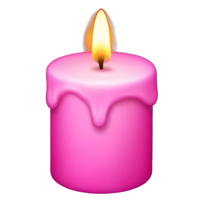 pink candle sticker