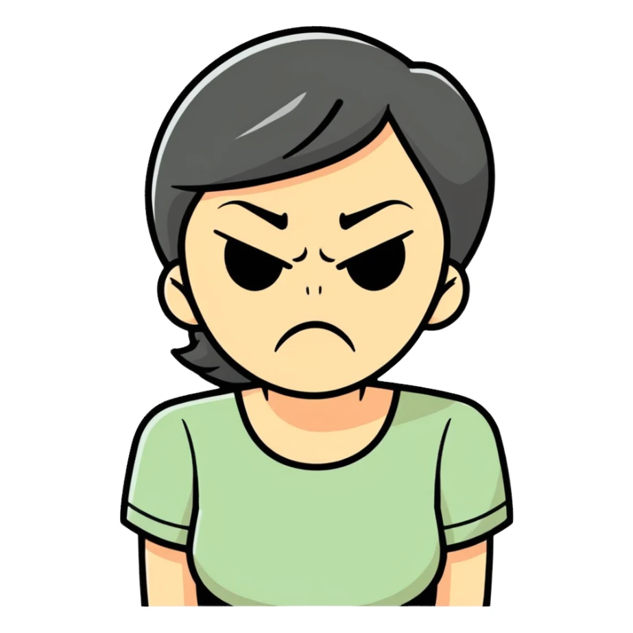 Mom being mad sticker