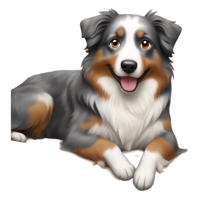 Australian Shepherd on a couch sticker