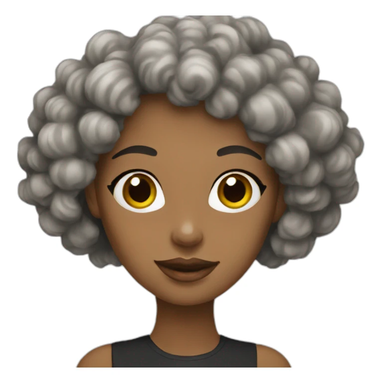 Lady with poodle black sticker