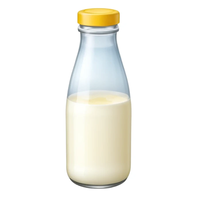 baby Milk bottle with yellow cap  sticker