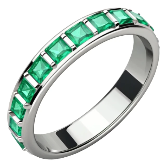 glitter esmerald diamond married ring sticker