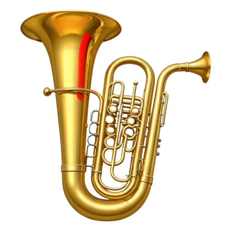 tuba, classic brass instrument sticker
