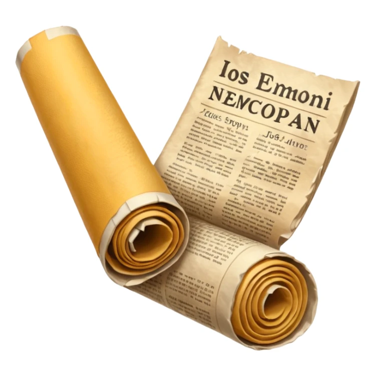 rolled up newspaper sticker