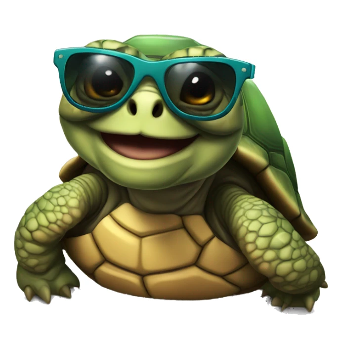 Tortoise with sunglasses  sticker